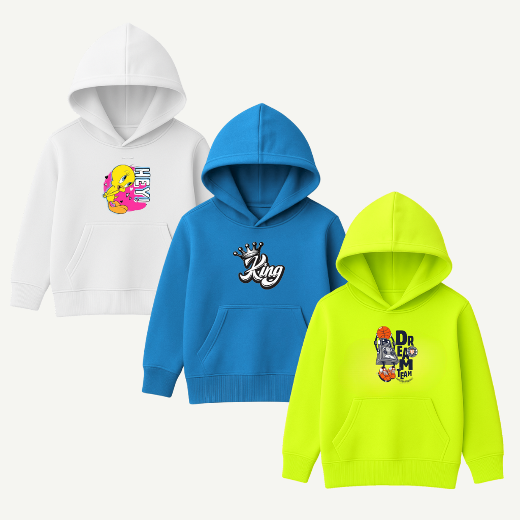 Printed Hoodies Bundle for KIDS Pack of 3