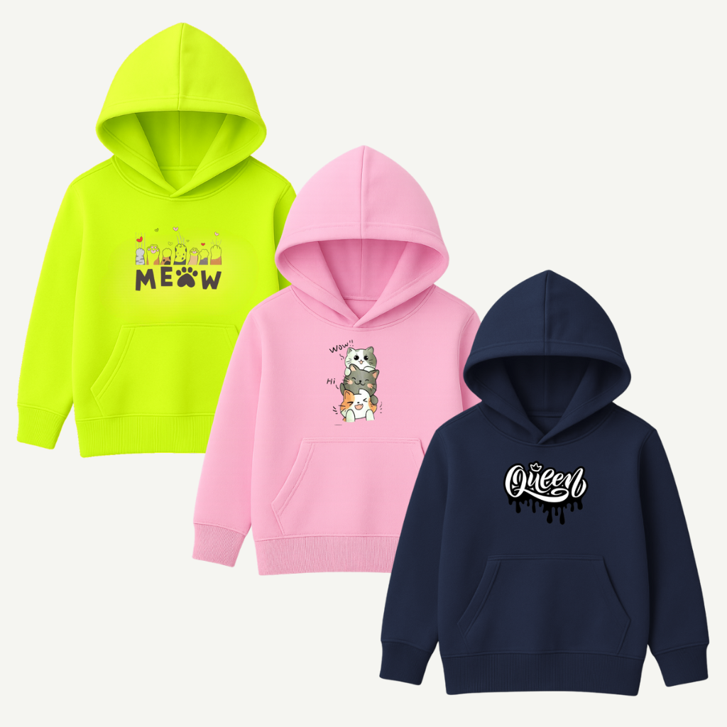 Printed Hoodies Bundle for KIDS Pack of 3