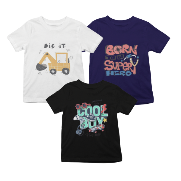 Kids T-Shirt Bundle Pack of 3