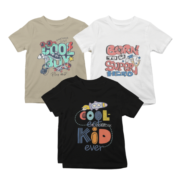 Kids T-Shirt Bundle Pack of 3