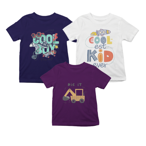 Kids T-Shirt Bundle Pack of 3