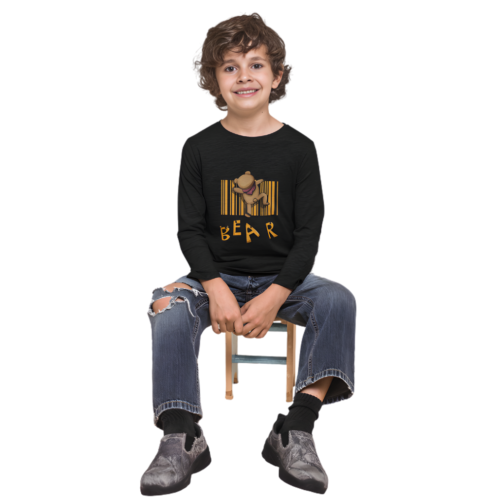 Bear Full Sleeve Printed T-Shirt for Kids