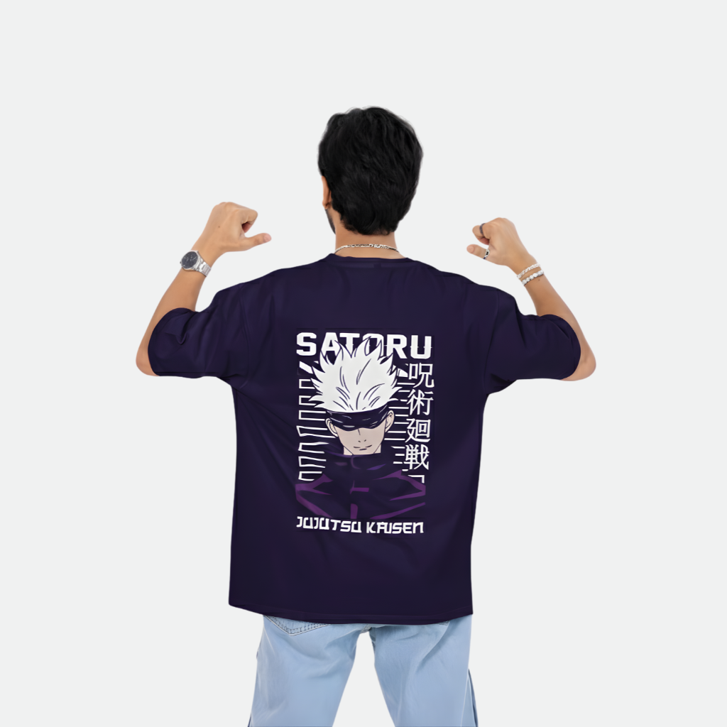 Men’s Gojo Satoru Anime Drop Shoulder Tee