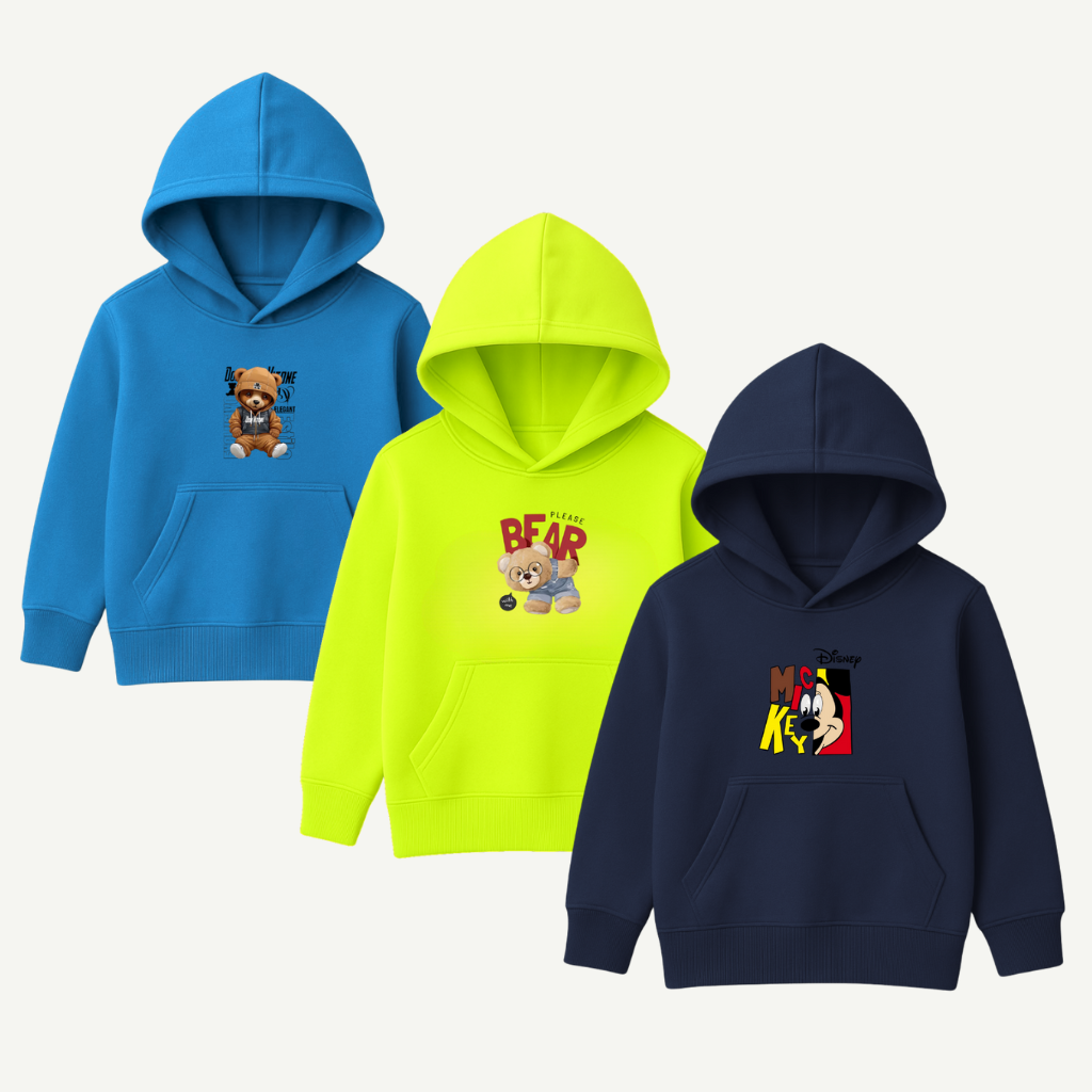 Printed Hoodies Bundle for KIDS Pack of 3
