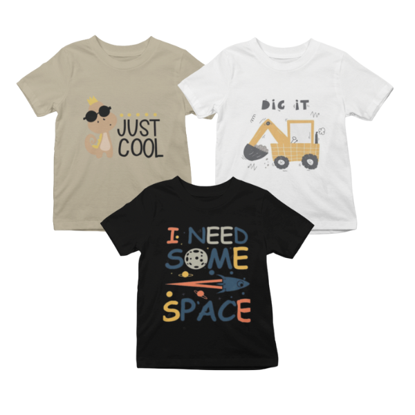 Kids T-Shirt Bundle Pack of 3