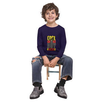 Cool Boy Power Full Sleeve Printed T-Shirt for Kids