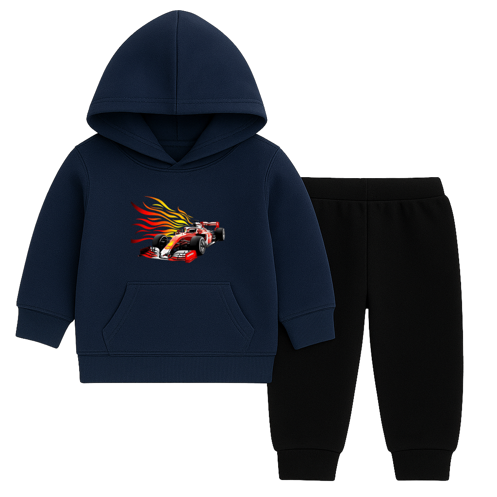 FERRARI Printed Hooded Tracksuit for Kids