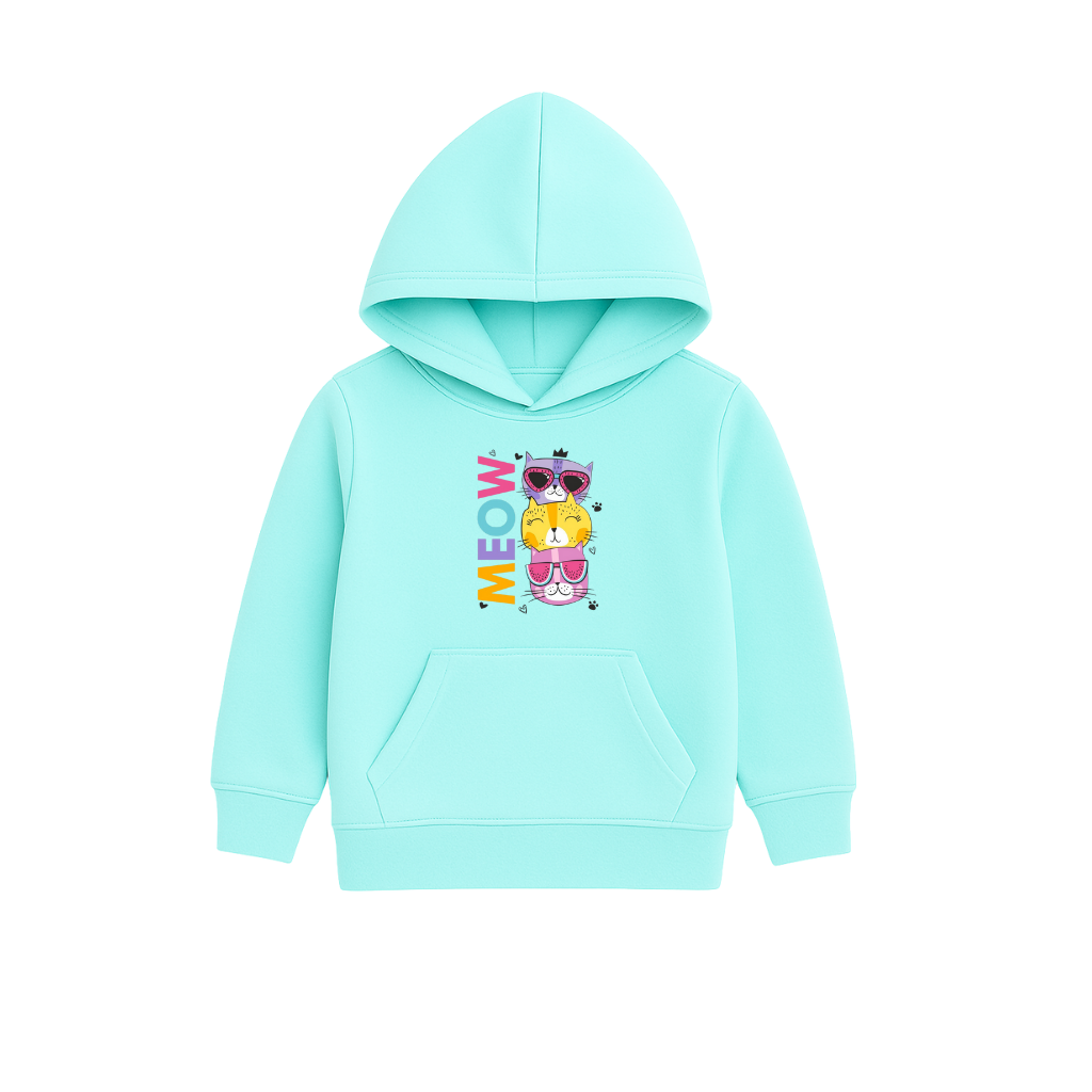 Meow Edition Printed Hooded for Kids