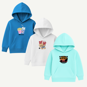 Printed Hoodies Bundle for KIDS Pack of 3