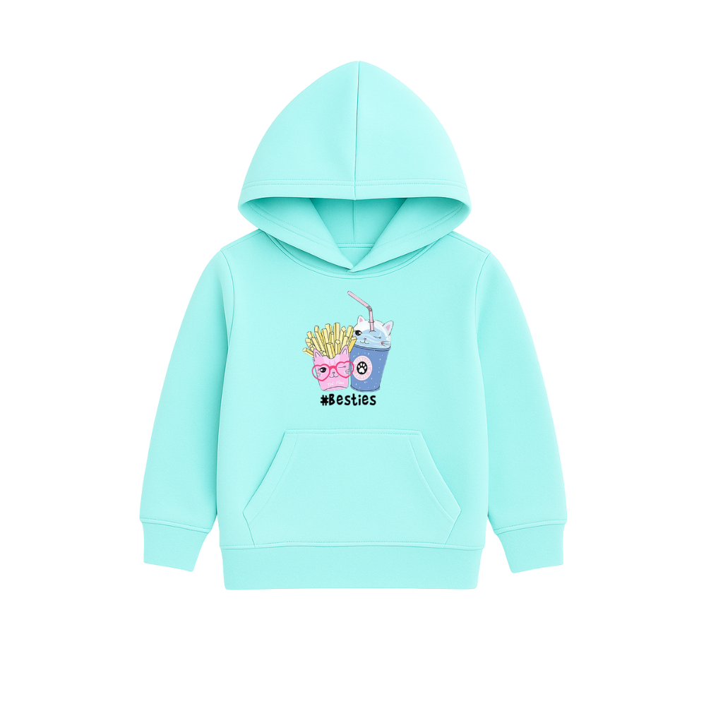 Fries & Shake Besties Printed Hooded for Kids