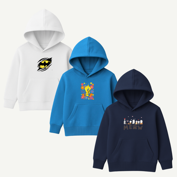 Printed Hoodies Bundle for KIDS Pack of 3