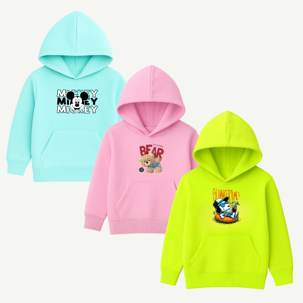 Printed Hoodies Bundle for KIDS Pack of 3