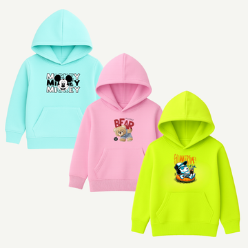 Printed Hoodies Bundle for KIDS Pack of 3
