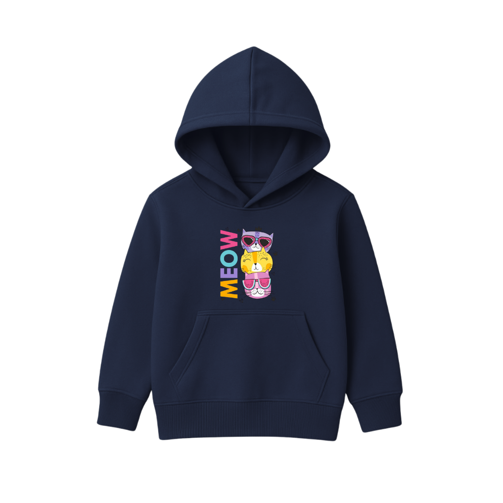 Meow Edition Printed Hooded for Kids