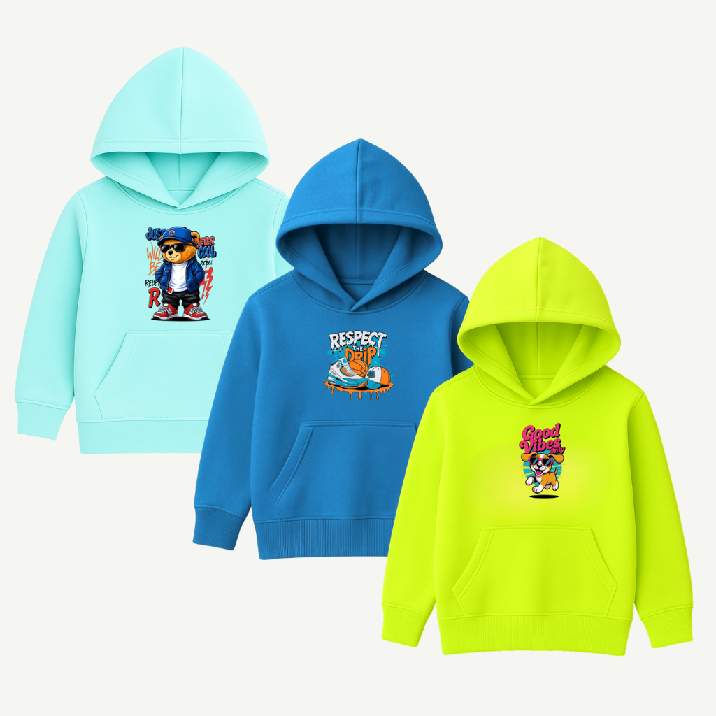 Printed Hoodies Bundle for KIDS Pack of 3