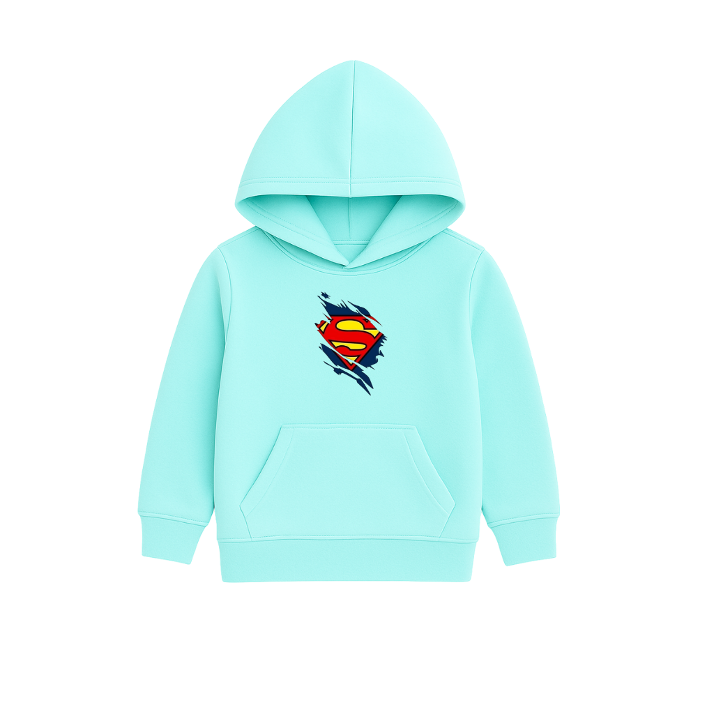 Superman Logo Printed Hooded for Kids