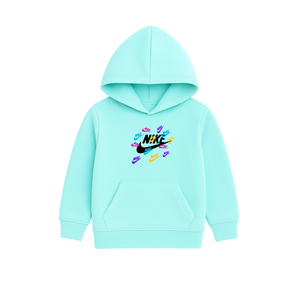 Multicolored Printed Hooded for Kids