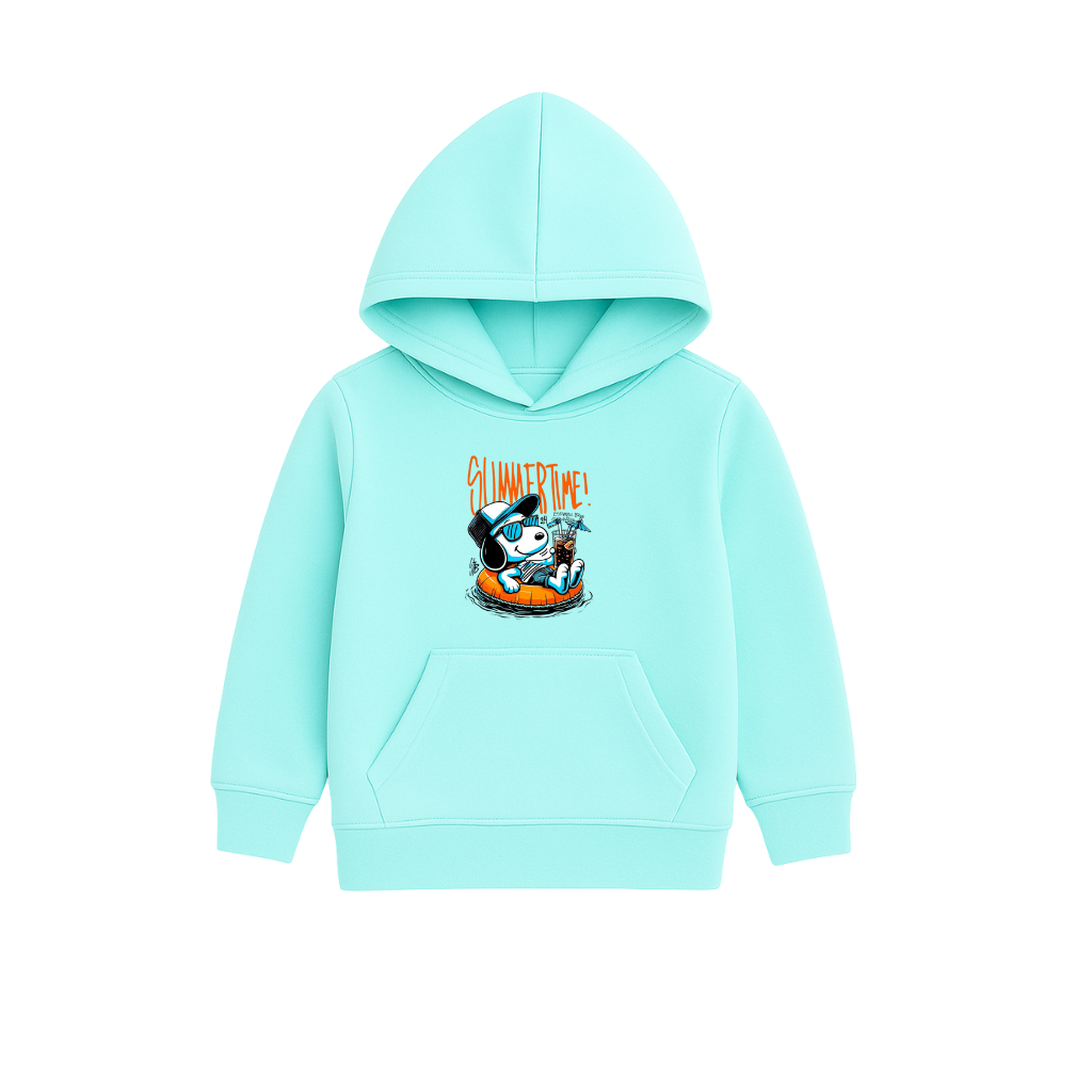 Summer Time Printed Hooded for Kids