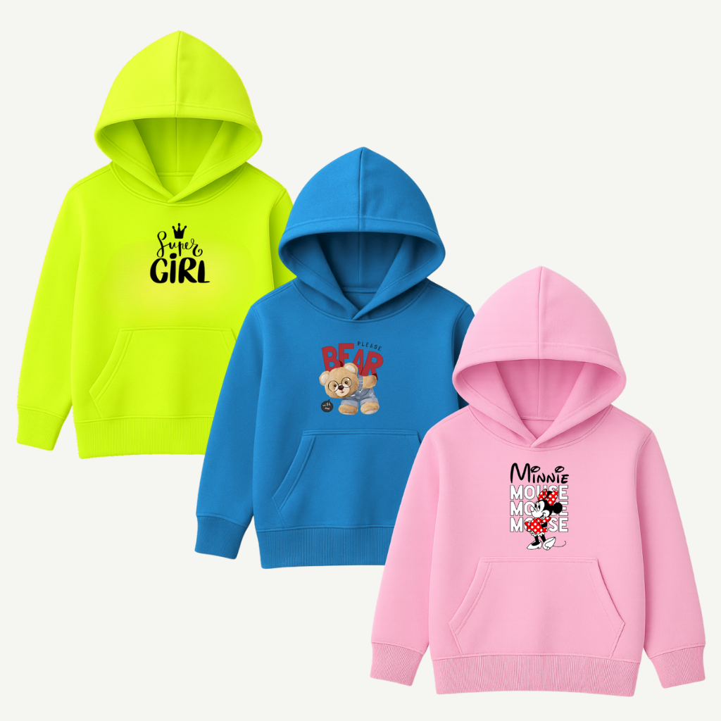 Printed Hoodies Bundle for KIDS Pack of 3