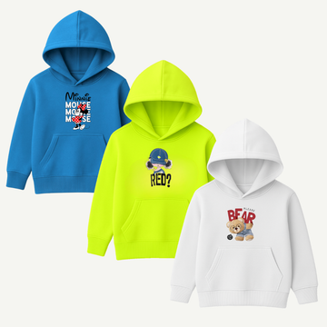 Printed Hoodies Bundle for KIDS Pack of 3