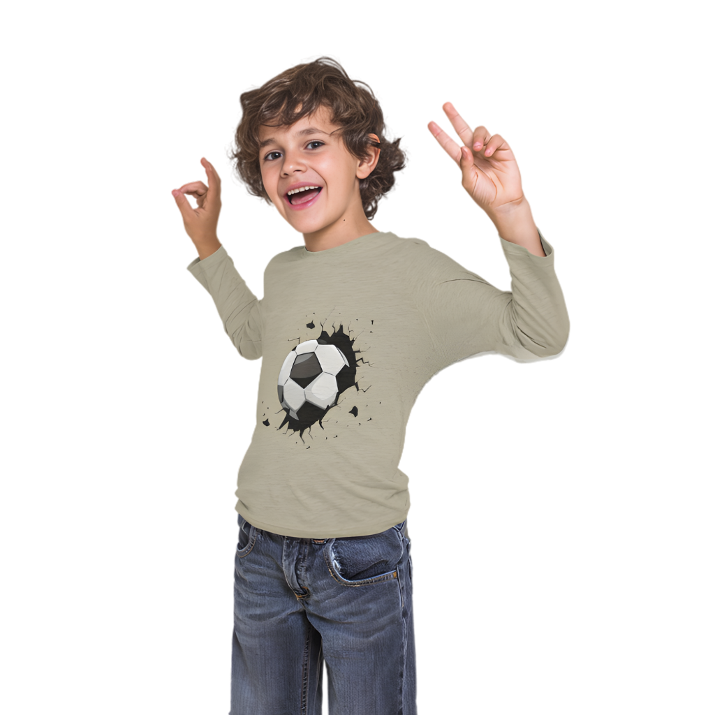 FOOTBALL Full Sleeve Printed T-Shirt for Kids