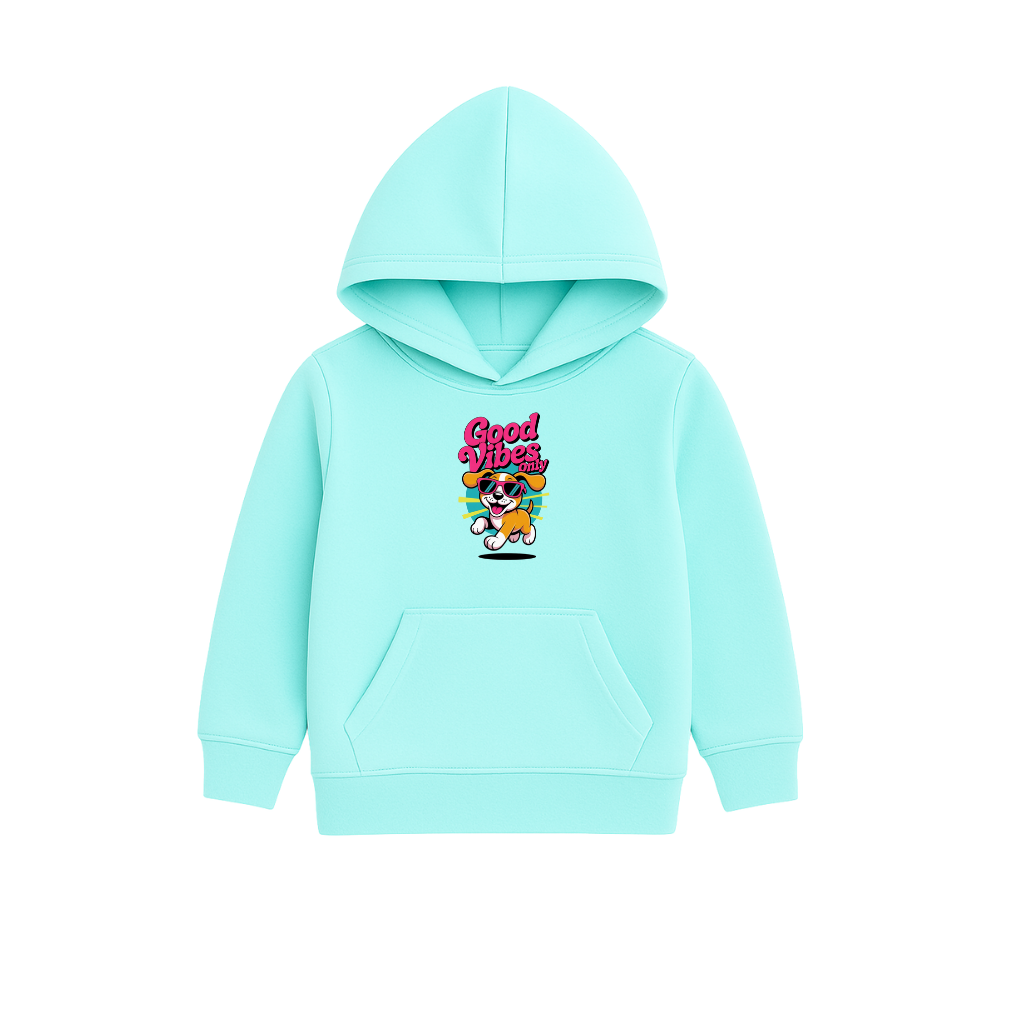 Good Vibes Printed Hooded for Kids