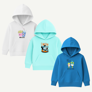 Printed Hoodies Bundle for KIDS Pack of 3
