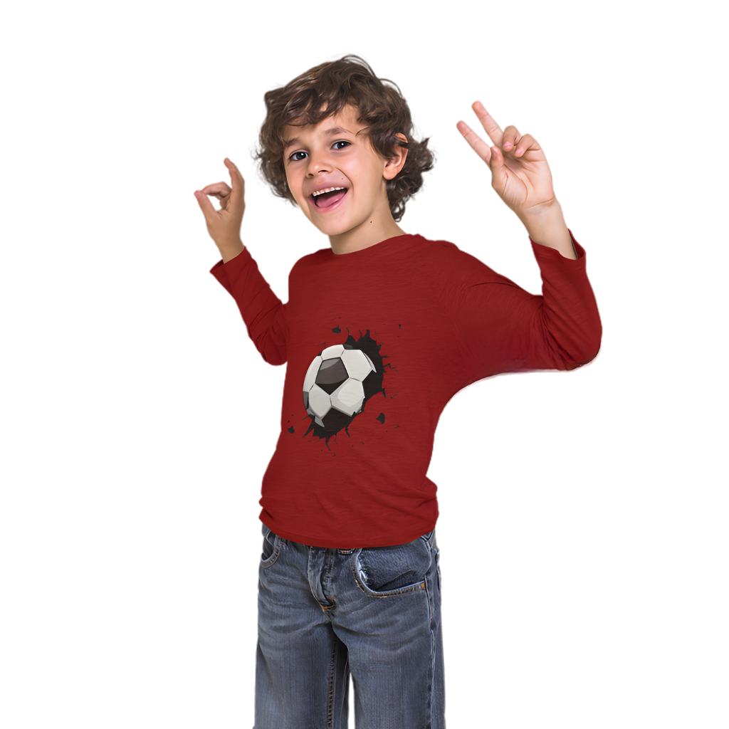 FOOTBALL Full Sleeve Printed T-Shirt for Kids