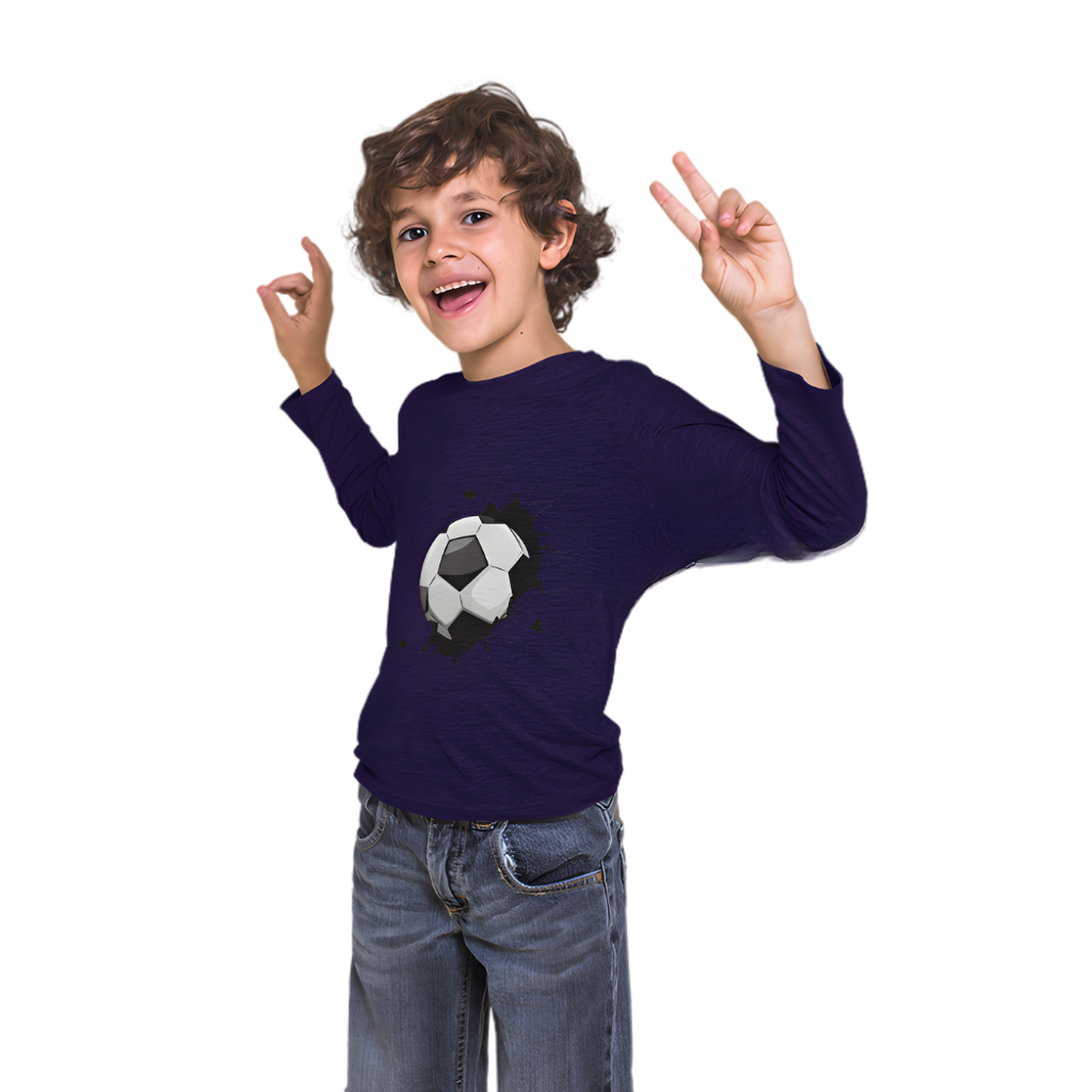 FOOTBALL Full Sleeve Printed T-Shirt for Kids