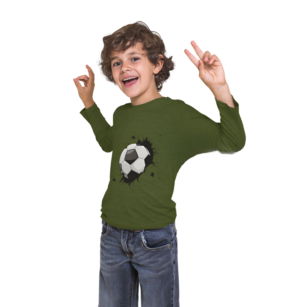 FOOTBALL Full Sleeve Printed T-Shirt for Kids