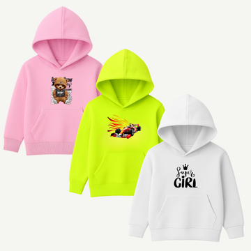 Printed Hoodies Bundle for KIDS Pack of 3
