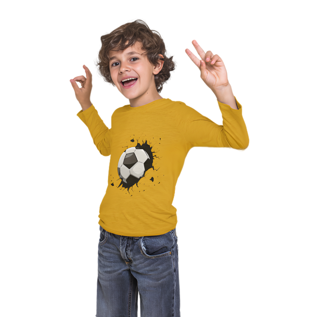 FOOTBALL Full Sleeve Printed T-Shirt for Kids