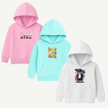 Printed Hoodies Bundle for KIDS Pack of 3