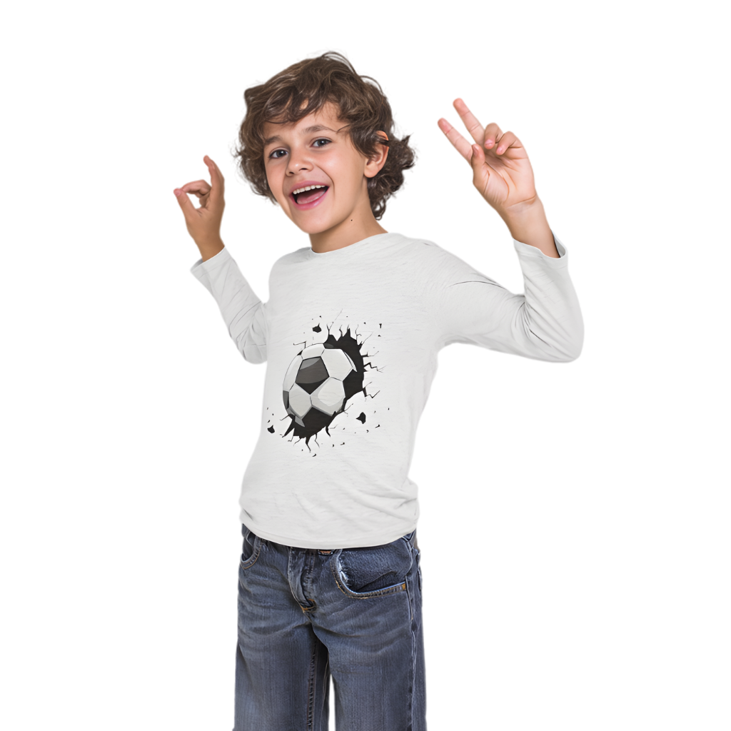FOOTBALL Full Sleeve Printed T-Shirt for Kids