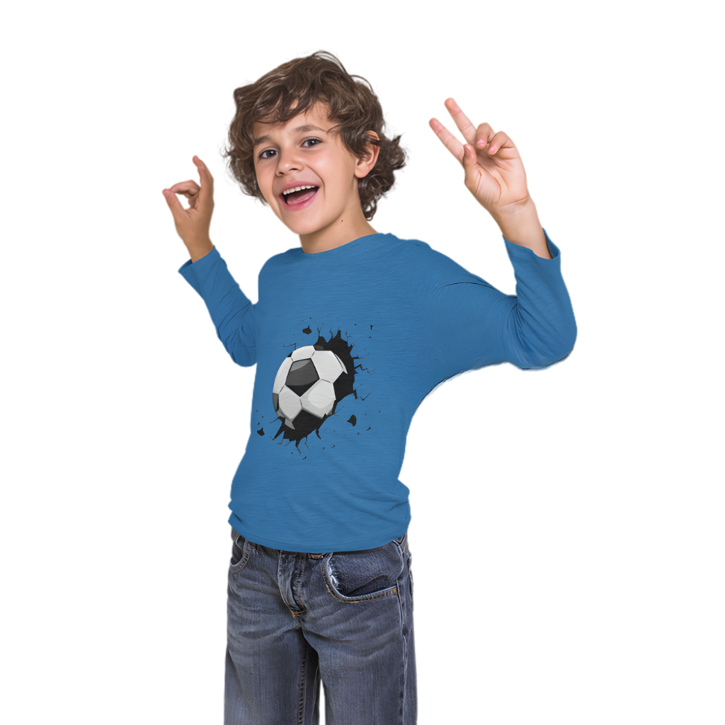 FOOTBALL Full Sleeve Printed T-Shirt for Kids
