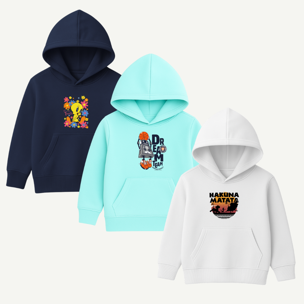Printed Hoodies Bundle for KIDS Pack of 3