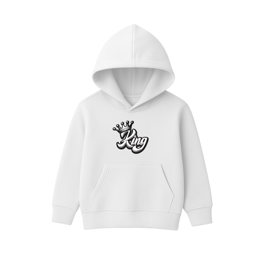 KING Logo Printed Hooded for Kids