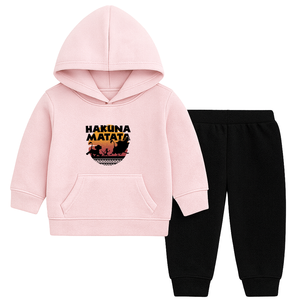 Printed Hooded Tracksuit for Kids (HAKUNA MATATA)