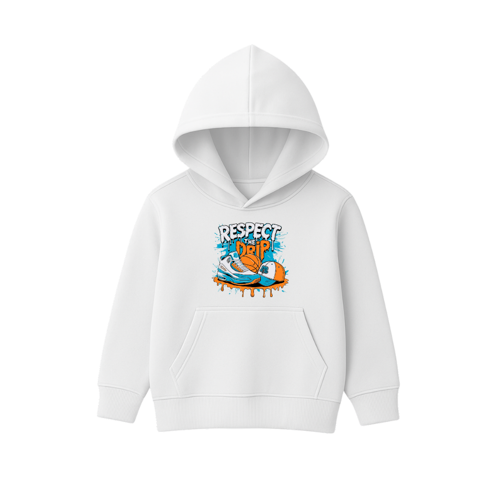 Respect The Drip Printed Hooded for Kids