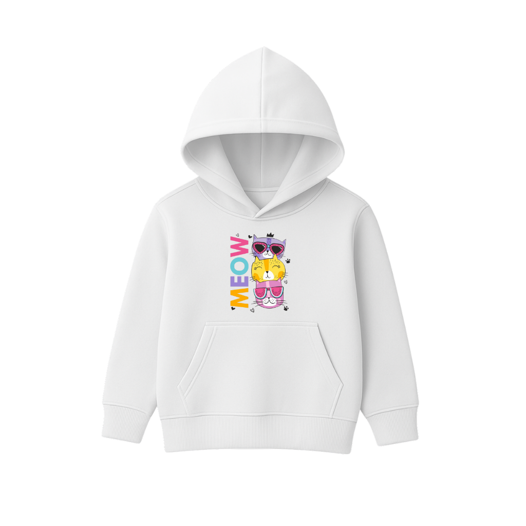 Meow Edition Printed Hooded for Kids