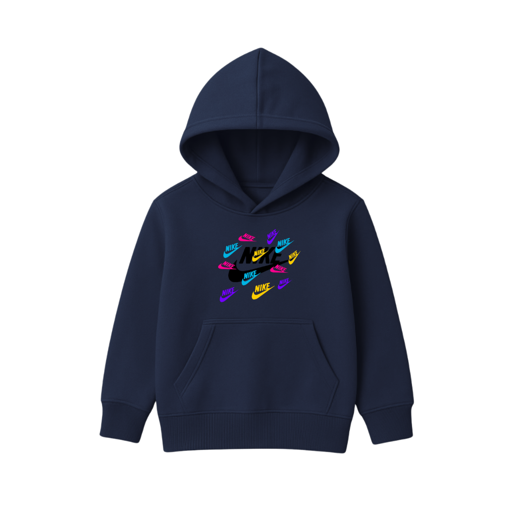 Multicolored Printed Hooded for Kids