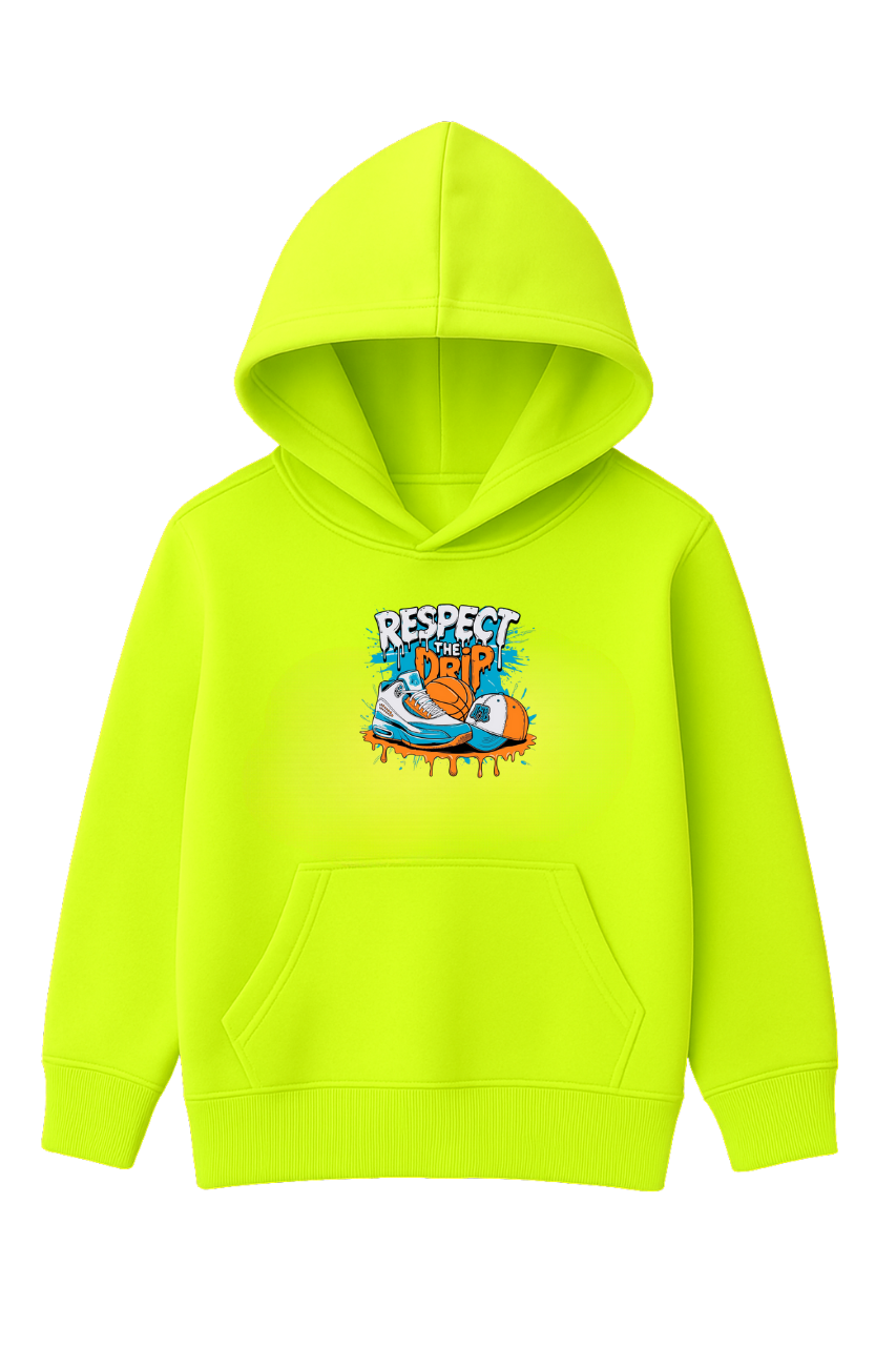 Respect The Drip Printed Hooded for Kids