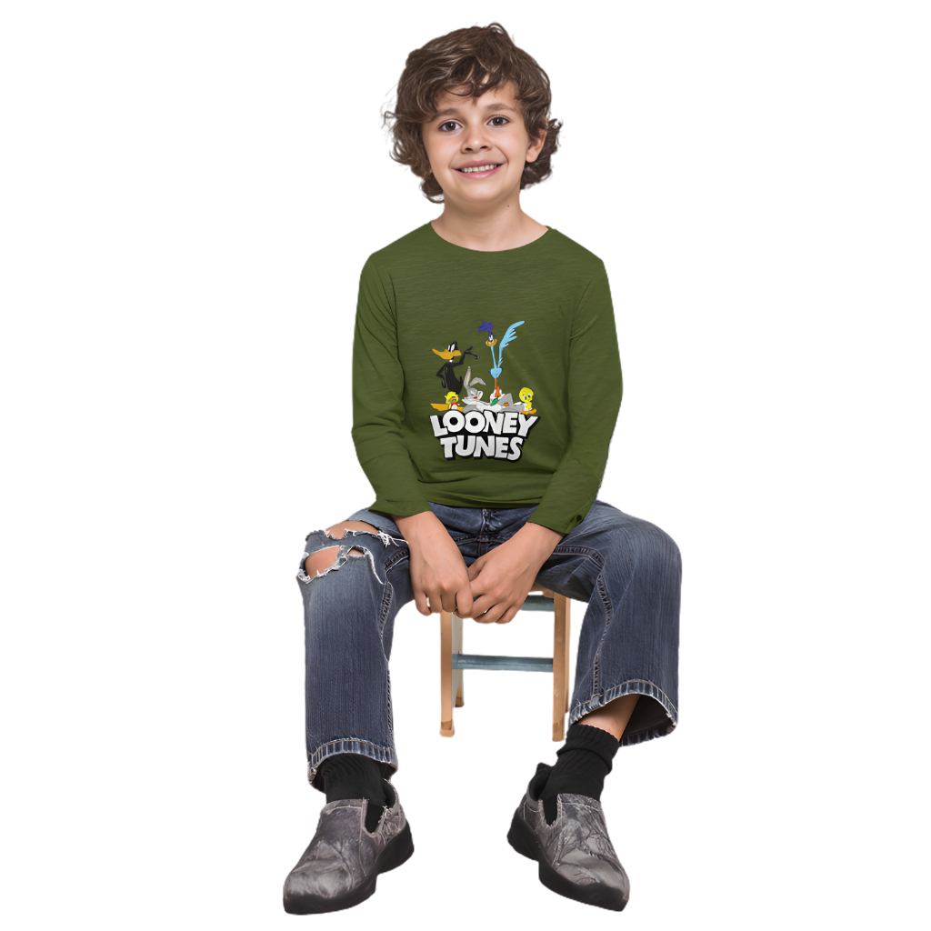 LOONEY TUNES Full Sleeve Printed T-Shirt for Kids