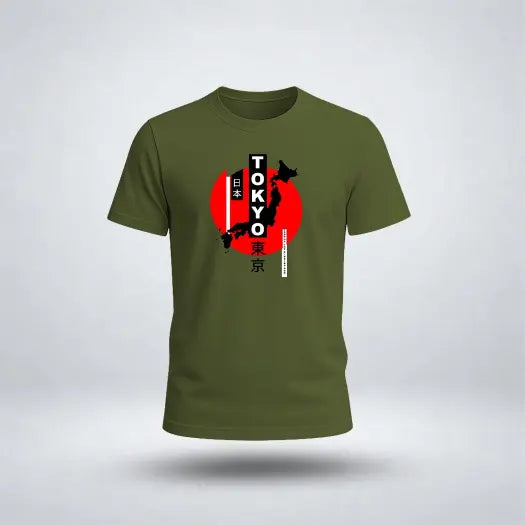 Tokyo Rising – Japanese Graphic Tee for Men's