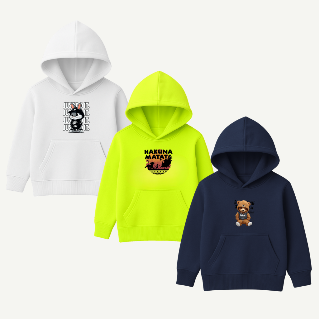 Printed Hoodies Bundle for KIDS Pack of 3