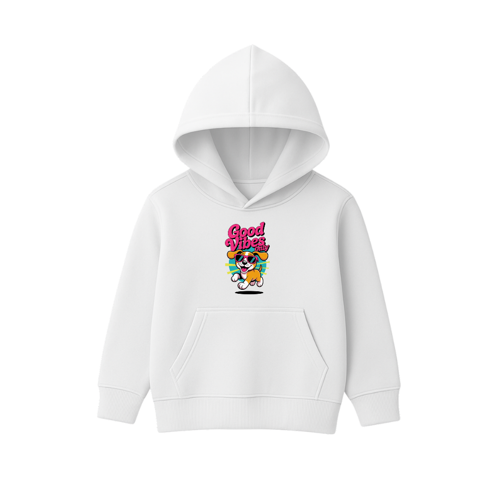 Good Vibes Printed Hooded for Kids