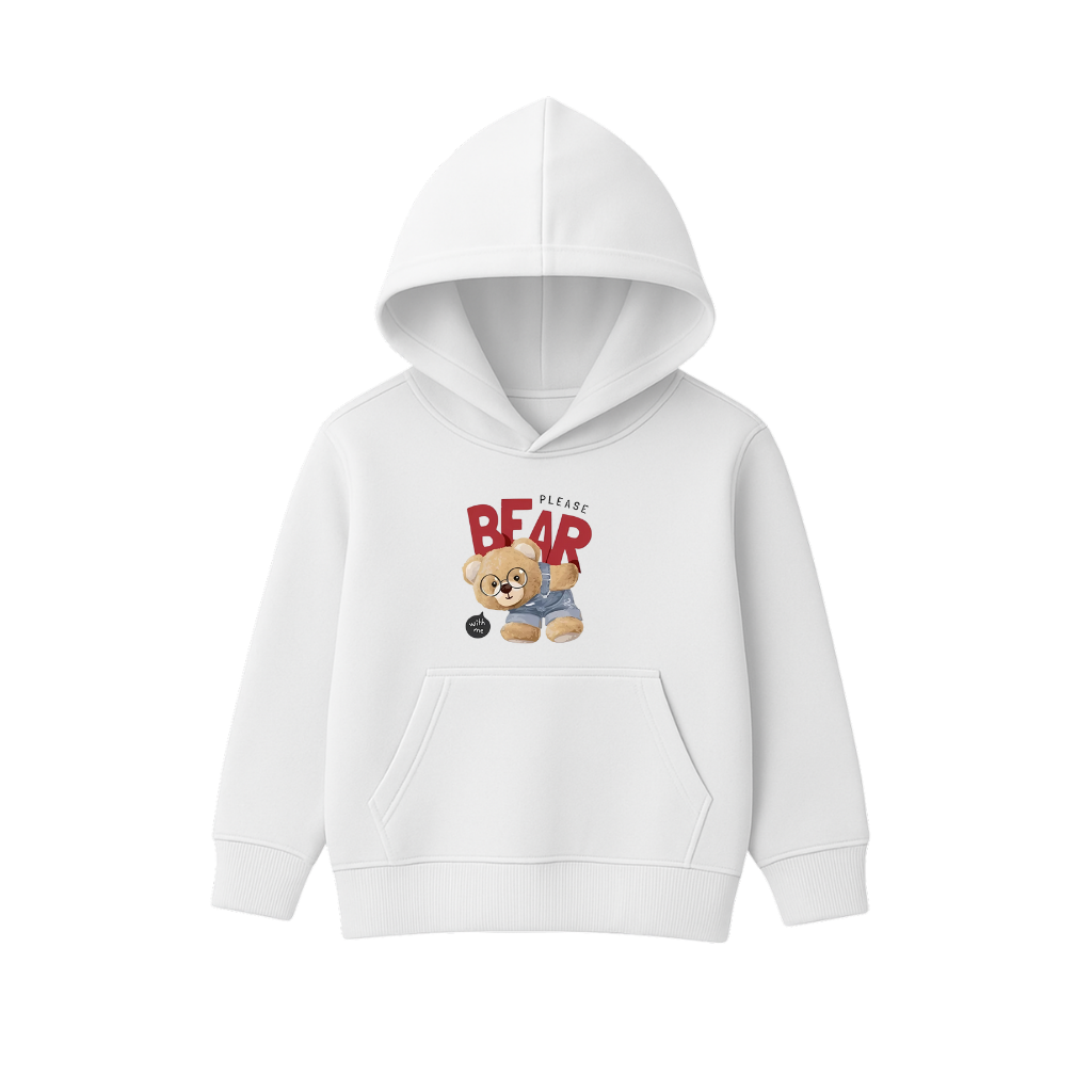 Please Bear Printed Hooded for Kids