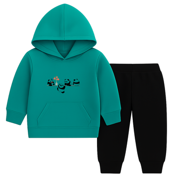Panda's Edition Printed Hooded Tracksuit for Kids