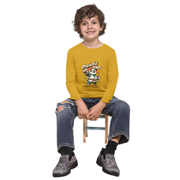 PANDA PUNCH Full Sleeve Printed T-Shirt for Kids