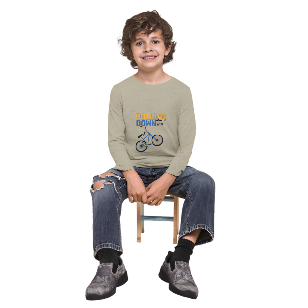 ROLLING DOWN Full Sleeve Printed T-Shirt for Kids